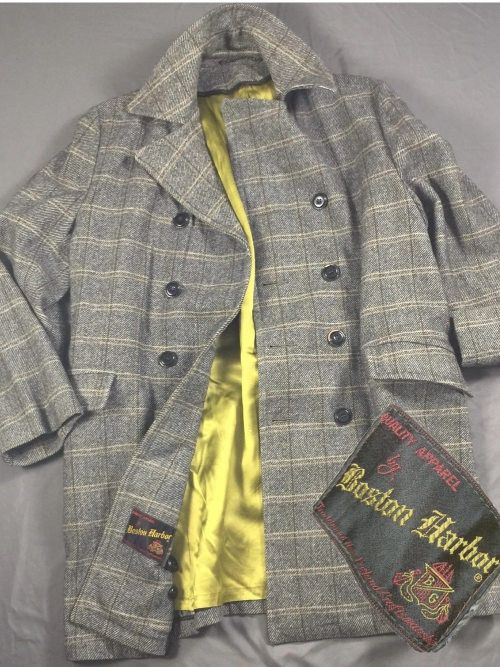 Vintage 1950-60’s 40R Men Wool Tweed Overcoat MidCentury Carcoat Designer Jacket